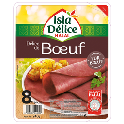 ISLA DELICE Ternera en lonchas halal 240 g