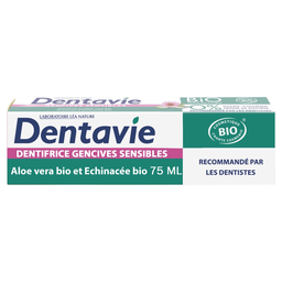 DENTAVIE Pasta de Dientes Encías Sensibles Aloe Vera & Equinácea Bio 75 ml