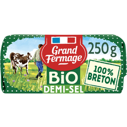 GRAND FERMAGE Beurre Demi-sel Bio Moulé GRAND FERMAGE