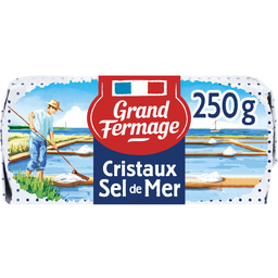 GRAND FERMAGE Beurre demi-sel aux cristaux de sel de mer 80%MG 250g