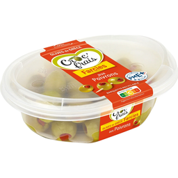 CROC'FRAIS Olives Vertes Farcies aux Poivrons 200 g