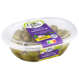 CROC'FRAIS Olives cassées l'ail herbes de Provence & persil 250 g
