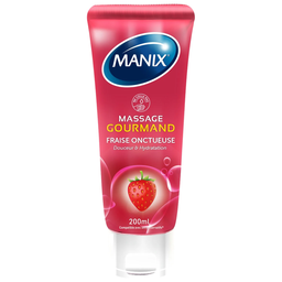MANIX Gel Corps Gourmand Fraise Comestible