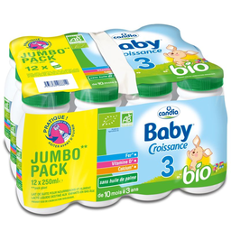 CANDIA Leche de Crecimiento Bio 12x25cl