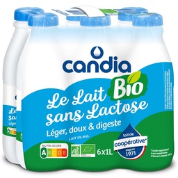 CANDIA Leche Sin Lactosa Bio 1Lx6