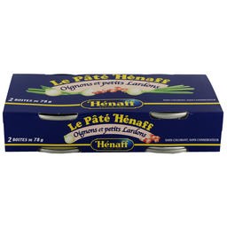 HENAFF Le pâté oignons et lardons 2 boites de 78 g