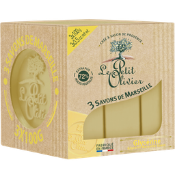 LE PETIT OLIVIER Savon cube de marseille glycériné LE PETIT OLIVIER, 3x100g