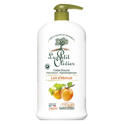 LE PETIT OLIVIER Crème Douche Extra Douce Lait d'Abricot 750 ml