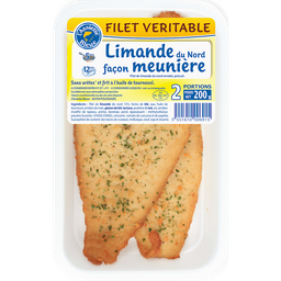 L'ASSIETTE BLEUE Filet de Limande façon meunière — la barquette de 200g