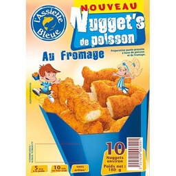 ASSIETTE BLEUE Nuggets Poiss.X10 Ass.Bl