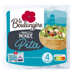 LA BOULANGERE Pains du monde pita à garnir 4 pièces 320 g