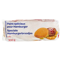 PP BLANC Hamburger buns 300 g