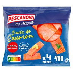 PESCANOVA Lomos de salmón sin piel 4 piezas 400g