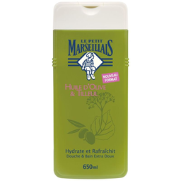 LE PETIT MARSEILLAIS flacon douche bain huile olive tilleul 650ml
