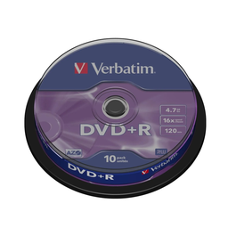 VERBATIM Pack de 10 dvd+r 4,7 go 16x