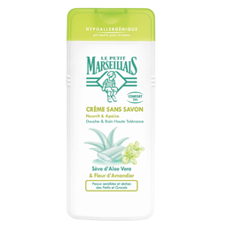 LE PETIT MARSEILLAIS Crème douche et bain sans savon sève d'aloé vera et fleur d'amandier peaux sensibles 650ml
