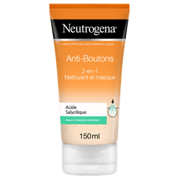 NEUTROGENA Nettoyant visage et masque 2 en 1 spot proof visibly clear NEUTROGENA,150ml