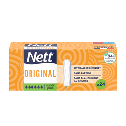 NETT Tampons sans Applicateur Super Original Hypoallergénique