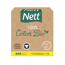 NETT Tampons avec Applicateur 100% Coton Bio Normal