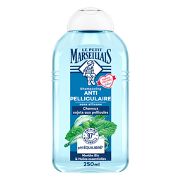 Le Petit Marseillais Shampooing Antipelliculaire Menthe Bio Et Huiles Essentielles 250Ml