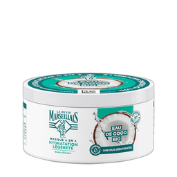 Le Petit Marseillais Masque Hydratation Légèreté 4 En 1 À L'Eau De Coco Bio Cheveux Déshydratés 300Ml