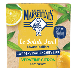 LE PETIT MARSEILLAIS Jabón sólido 3 en 1 Verbena Limón 80 g