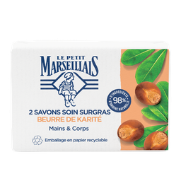 Le Petit Marseillais Savon Solide Mains Et Corps Beurre De Karité Soin Surgras 2 Savons 2X100G