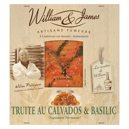WILLIAM & JAMES Truite au calvados & basilic 4 tranches 100 g