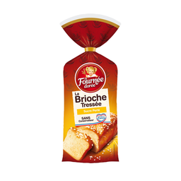 FOURNEE DOREE Brioche tréssée au sucre perlé 400g