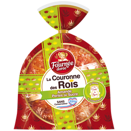 LA FOURNEE DOREE Couronne des rois aux amandes et perles de sucre LA FOURNEE DOREE, 350g
