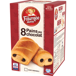 LA FOURNEE DOREE Pains au chocolat 8 pièces 360g