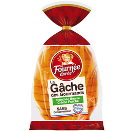 LA FOURNEE DOREE Gâche des Gourmands Tranchée Beurre et Crème Fraîche LA FOURNEE DOREE