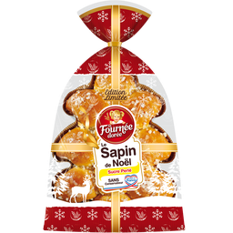 FOURNEE DOREE Brioche sapin Noël sucre perle 1 pièce 650g
