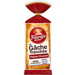 LA FOURNEE DOREE Gâche chocolat tranchée LA FOURNEE DOREE