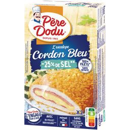 PERE DODU Escalope de pollo cordon bleu sal reducida 200 g