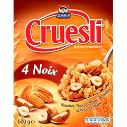 QUAKER cruesli 4 noix 500g
