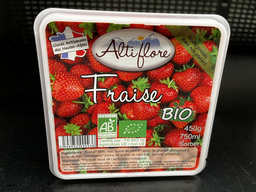 ALTIFLORE Organic artisanal strawberry sorbet 450 g 750 ml