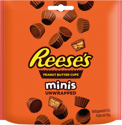 REESE'S Mini bouchées chocolatées fourrées au beurre de cacahuètes 90g