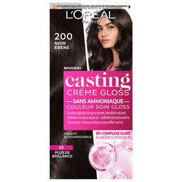 L'OREAL Casting Crème Gloss Coloration 200 noir ébène 3 produits 1 kit