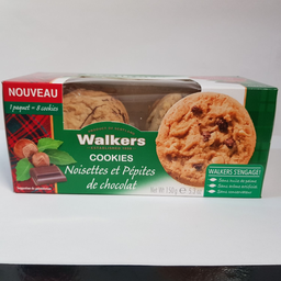 WALKERS Cookies Noisettes et Pépites de chocolat 150 g