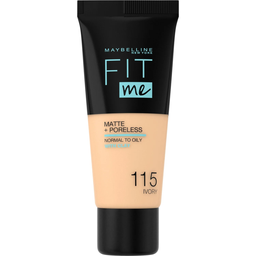 MAYBELLINE Base Líquida Mate Fit Me Tom Marfim (115) 30 ml