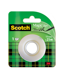 SCOTCH Cinta adhesiva con dispensador Crystal 19mm x 25m