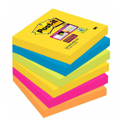 POST Notes Super Sticky Post-It® Collection Carnival 90 Folhas 76X76mm 6