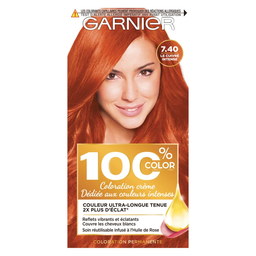 100% COLOR Permanent Hair Color 7.40 Le Cuivré Intense per box